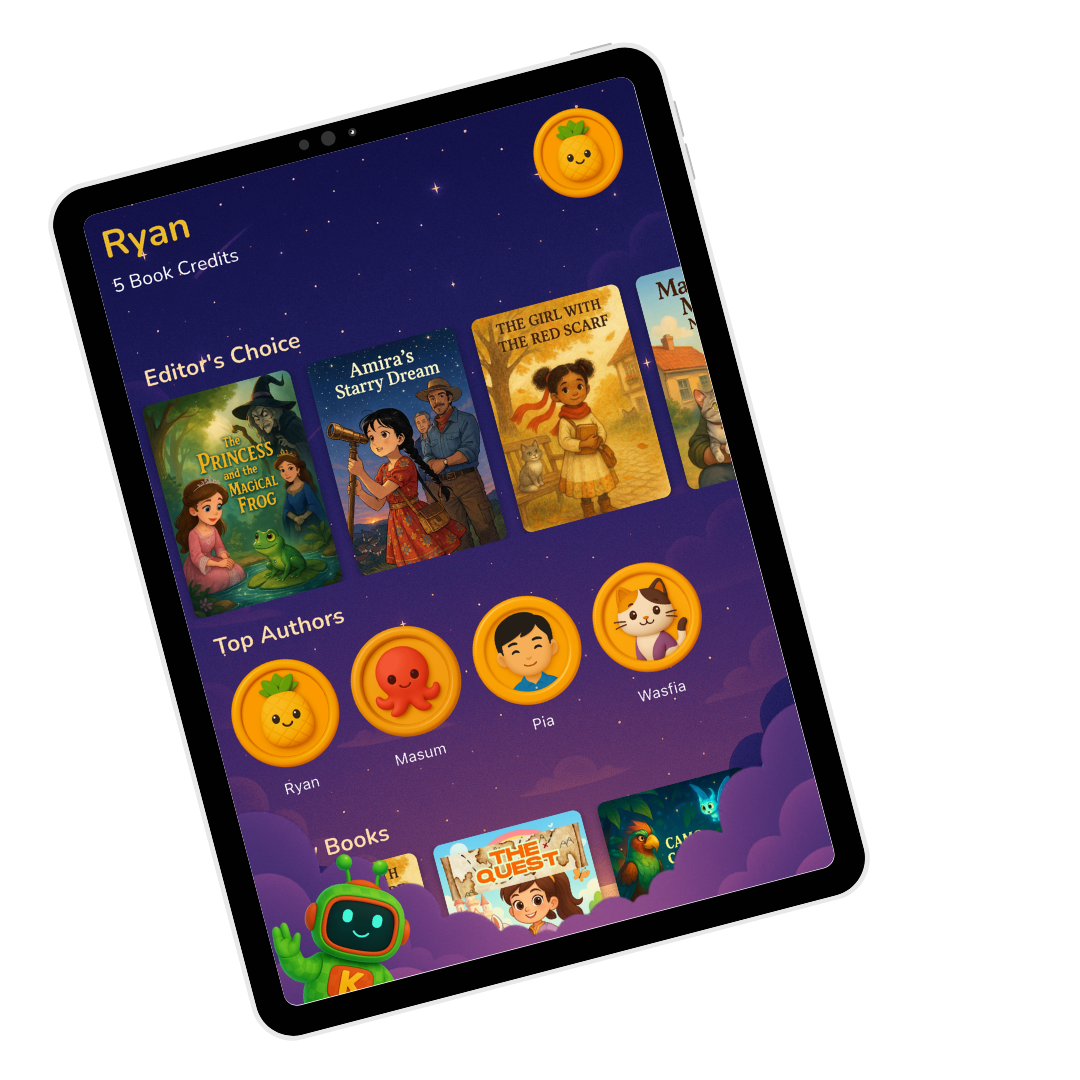 Children creating stories with Kreebo